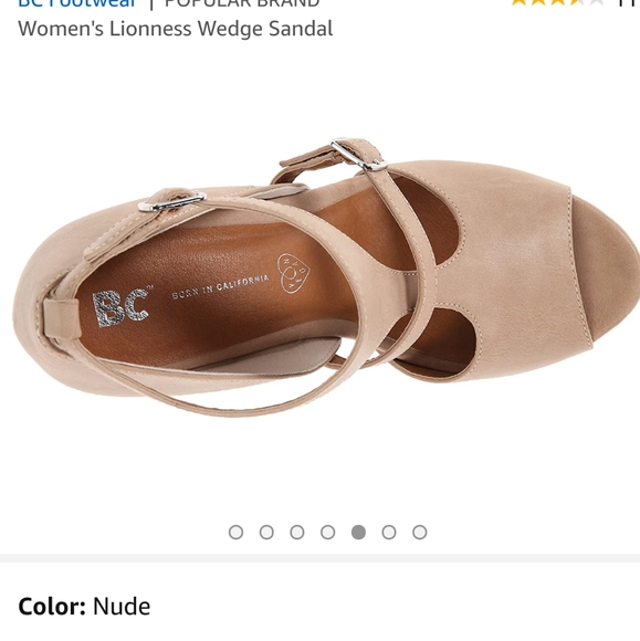 EUC Nude BC Lioness Wedges - Picture 3 of 3